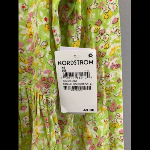 🎄3/$15 SALE 🎄NWT BP brand size XS Green Floral Pattern Dress Retail $49 - Picture 5 of 6